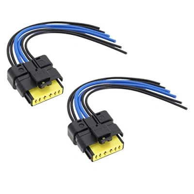 Afbeelding van Be In Your Mind 2 stuks 6 polige achterlicht kabelconnector compatibel met Clio Mk3 2005 2012 20 cm