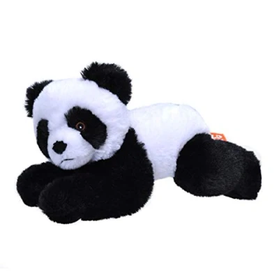 Afbeelding van Pluche knuffel dieren Eco kins panda beer van 24 cm. Wildlife speelgoed knuffelbeesten Cadeau voor kind/jongens/meisjes