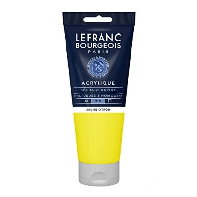Afbeelding van Lefranc Bourgeois fijne acrylverf, Tube 200 ml, citroengeel