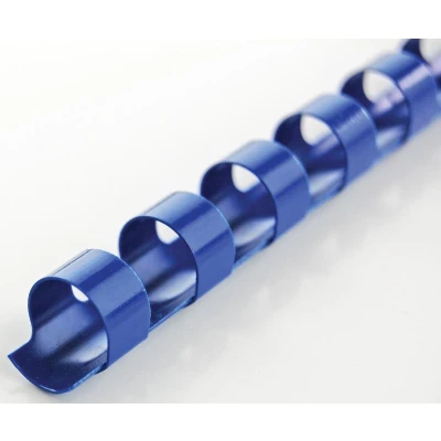 Afbeelding van Bindrug GBC 14mm 21rings A4 blauw 100stuks