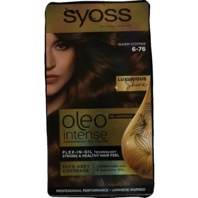 Afbeelding van Syoss Oleo Intense Haarverf, warm koper, 3 x 115 ml, stuks