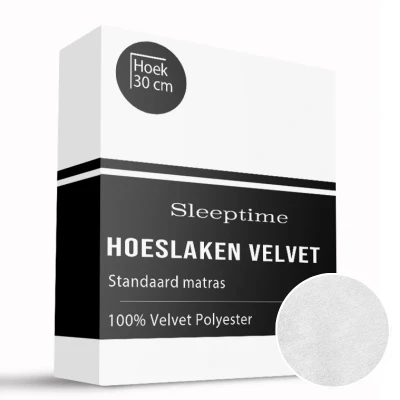 Afbeelding van Sleeptime Velvet HOESLAKEN DE MEEST ZACHTE 90x200 Zwart
