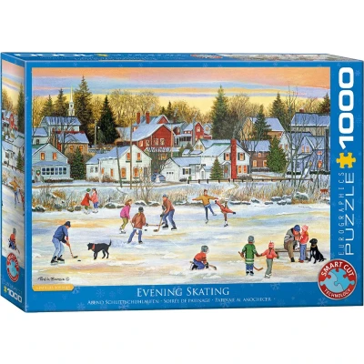 Afbeelding van Eurographics Puzzle Evening Skating 1000 Teile Puzzel voor kinderen, Maat: One Size, Multi coloured