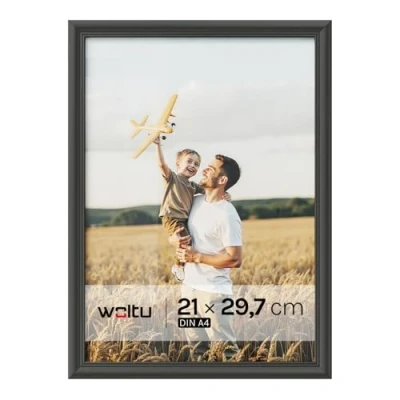 Afbeelding van WOLTU BRU9894sz houten fotolijst met glasplaat, 21 x 29,7 cm, A4, zwart