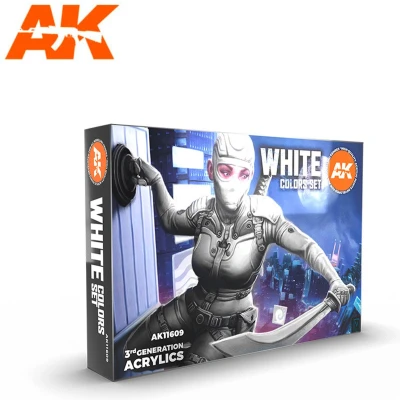 Afbeelding van AK interactive White Colors Set 6 kleuren 17 ml AK11609