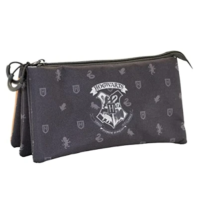 Afbeelding van Karactermania Harry Potter Hogwarts FAN Triple Pennetas Potloden etui Pennenetui Zwart