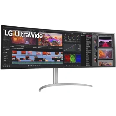 Afbeelding van LG Electronics 49WQ95X W.AEU IPS 32:9 UltraWide Display 49 inch (124,46 cm), QHD Wide 1440p, Curved TFT LCD Active Matrix met witte LED achtergrondverlichting, ontspiegeld, wit