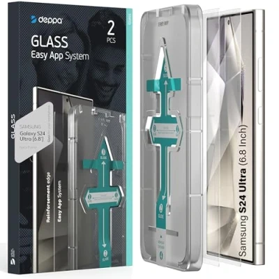 Afbeelding van Transparant glas met eenvoudige app voor Samsung S24 Ultra