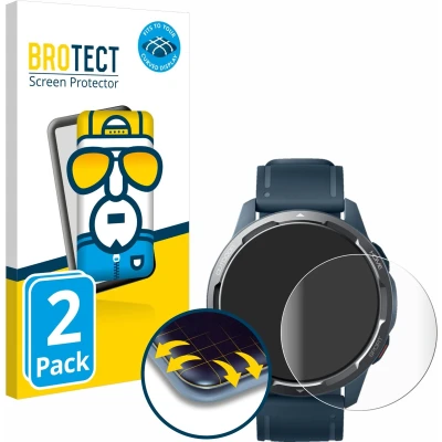 Afbeelding van BROTECT Screenprotector voor Xiaomi Watch S1 Active Folie Beschermfolie transparant volledig dekking (2 Stuks)