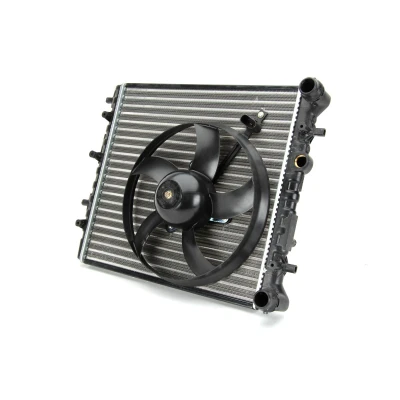 Afbeelding van THERMOTEC D7S005TT Radiateur Aluminium, Kunststof voor voertuigen zonder airco 415 430 23 Handgeschakeld Koelribben mechanisch gelast SEAT: Ibiza 4