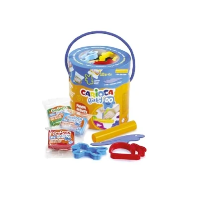 Afbeelding van Carioca Creatieve babyset bestaande uit 8 Baby Do 40 g boetseerklei + 6 modelleergereedschap bevat tarwe 14 stuks
