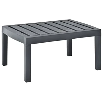 Afbeelding van Tuintafel 78x55x38 cm kunststof antracietkleurig