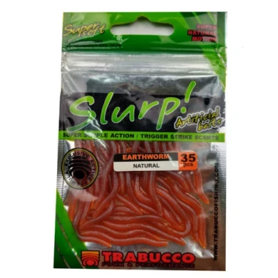 Afbeelding van Trabucco Slurp Artificial Baits Earthworm (35 pcs) Kleur : Natural