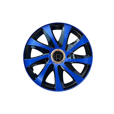 Afbeelding van NRM DRIFT Extra wieldoppen 15&quot; Set van 4 stuks Blauw / Zwart