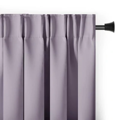 Afbeelding van AmeliaHome Blackout Verduisteringsgordijn met plooiband, 140 x 270 cm, roze, 1 stuk, decoratiegordijn, ondoorzichtig, raamdecoratie, decoratiegordijn