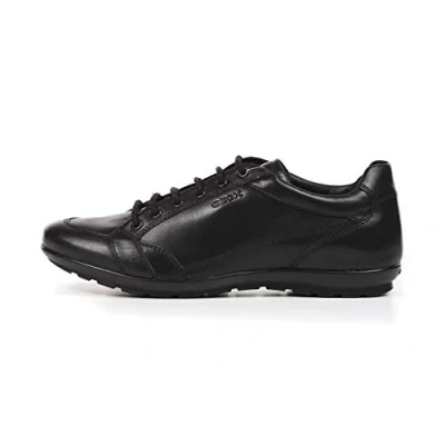 Afbeelding van Geox Symbol Sportieve veterschoenen, Heren, Maat: 40, Black Leer