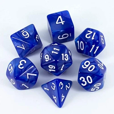 Afbeelding van BOBOZHONG veelvlakkige dobbelstenen, 7 stuks JDR voor kerkers en draken RPG MTG Pathfinder andere tafelspellen