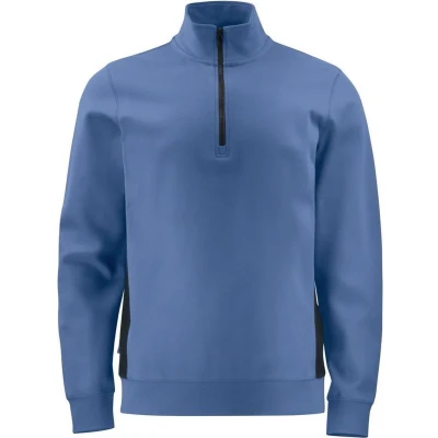 Afbeelding van ProJob 2128 SWEATER MET KORTE RITSSLUITING 642128 Hemelsblauw