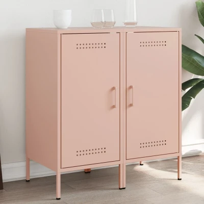 Afbeelding van Dressoirs 2 st 36x39x79 cm koudgewalst staal roze
