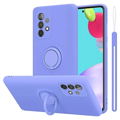 Afbeelding van Cadorabo Hoesje geschikt voor Samsung Galaxy A52 (4G / 5G) A52s in LIQUID LICHT PAARS Beschermhoes van flexibel TPU silicone Case Cover met ring