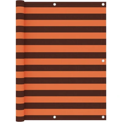 Afbeelding van Balkonscherm 120x600 cm oxford stof oranje en bruin