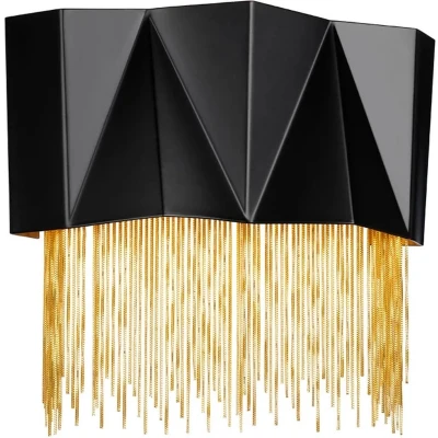 Afbeelding van Hinkley/ Fredrick Ramond LED Wandlamp Zuma 3W 3000K 300Lm 830 Dimbaar Satin Black/ Gold