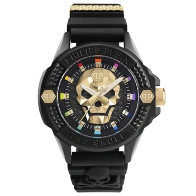 Afbeelding van Philipp Plein The $Kull Ecoceramic PWUBA0223 Horloge Siliconen Zwart Ø 44 mm