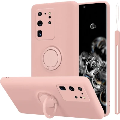 Afbeelding van Cadorabo Hoesje geschikt voor Samsung Galaxy S20 ULTRA in LIQUID ROZE Beschermhoes van flexibel TPU silicone Case Cover met ring