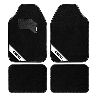 Afbeelding van Auto vloermat Momo MOMLCM012BW Universeel Zwart Wit