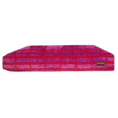 Afbeelding van Dogguo Check Bed Paars&amp;Rood Hondenmatras Xl