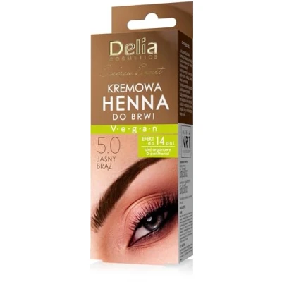 Afbeelding van Delia Cosmetics Wenkbrauwkleur Romige textuur Lichtbruin Langdurige kleur Eenvoudig aan te brengen Veganistisch 15 ml