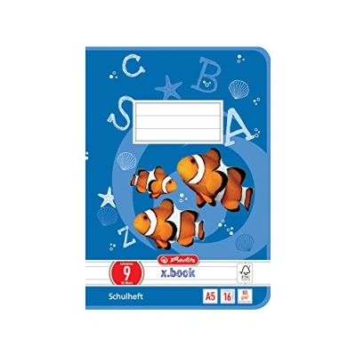 Afbeelding van Herlitz 3320900 schriften A5/16 liniatuur 09 (gelinieerd met rand) FSC Mixed 10 stuks gesorteerd