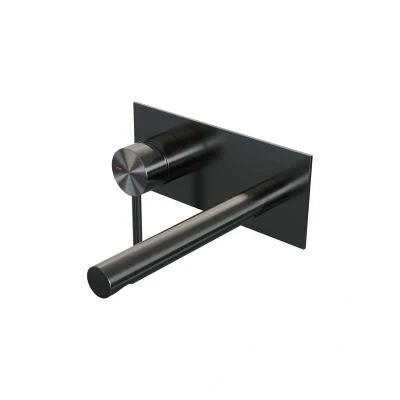 Afbeelding van Brauer Rechte uitloop Rechts Lang smal Achterplaat Geborsteld Gunmetal PVD