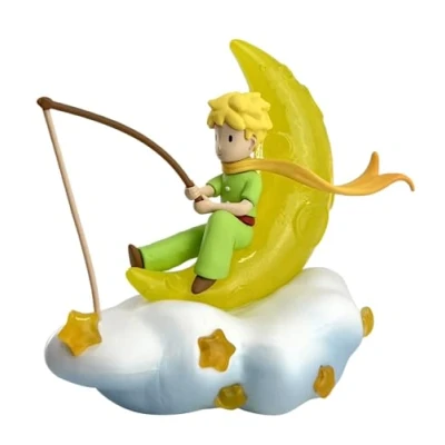 Afbeelding van Plastoy Figuur De Kleine Prins Vissen in Wolken, Zwart