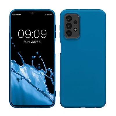Afbeelding van kwmobile telefoonhoesje geschikt voor Samsung Galaxy A23 4G / 5G Hoesje smartphone Back cover in rifblauw