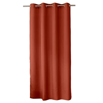 Afbeelding van ED ENJOY HOME Decoratief gordijn met zilverkleurige ogen, 140 x 240 cm, terracotta, 100% polyester, satijn, basiscollectie