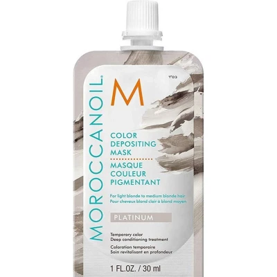 Afbeelding van Moroccanoil Color Depositing Mask Platinum 30ml Haibu by Kapperskorting.com