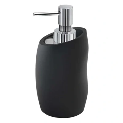Afbeelding van Gedy G Iside R&amp;S Zeepdispenser, zwart, afmetingen en gewicht, 16,3 x 9,1 8,5 cm 0,34 kg, gemaakt van kunsthars zand, designdispenser