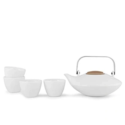 Afbeelding van Viva Scandinavia Pure Thee Set Theepot incl. 2 mokjes 370 ml 7x7x15.2 cm Wit
