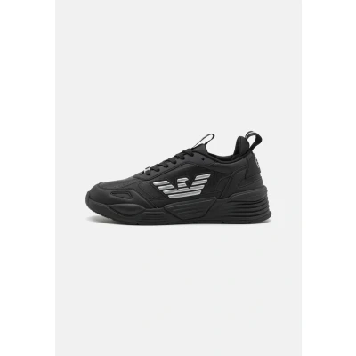 Afbeelding van EA7 Emporio Armani Unisex Sneakers laag, Maat: 36 2/3, Triple black/silver Hoogwaardig imitatieleer