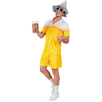 Afbeelding van Widmann Modieus feestkostuum, bierpak, overhemd en shorts, Oktoberfest, Beierse outfit, bieroutfit, festival