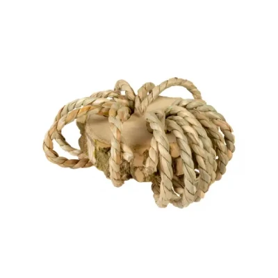 Afbeelding van Duvoplus Hok Knaagdier Houten Boomschijf Met Waterhyacint 9,5x6x6cm Meerkleurig 1st
