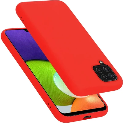 Afbeelding van Cadorabo Hoesje geschikt voor Samsung Galaxy A22 4G / M22 M32 in LIQUID ROOD Beschermhoes gemaakt van flexibel TPU silicone Case Cover