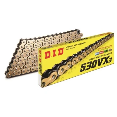 Image de Chaine de transmission D.I.D 530 VX3 or/noir 96 maillons