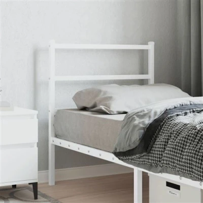 Image de vidaXL Tête de lit métal blanc 80 cm
