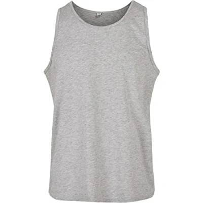 Afbeelding van Build Your Brand Basic Tank T shirt heren, grijs.