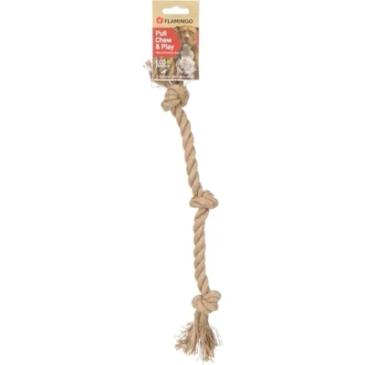 Afbeelding van Flamingo Hondenspeelgoed Touw Met 3 Knopen 44CM