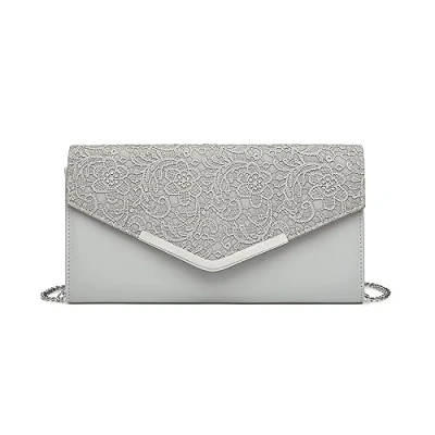 Afbeelding van Miss Lulu Gy Lh1756 schoudertas, Grijs kant