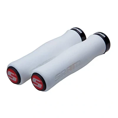 Image de Sram paire de grips contour mousse lock on blanc noir