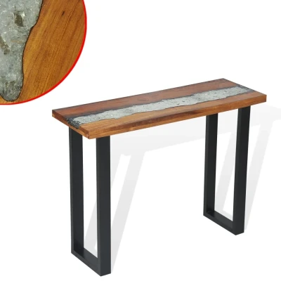 Afbeelding van Wandtafel 100x35x75 cm teakhout